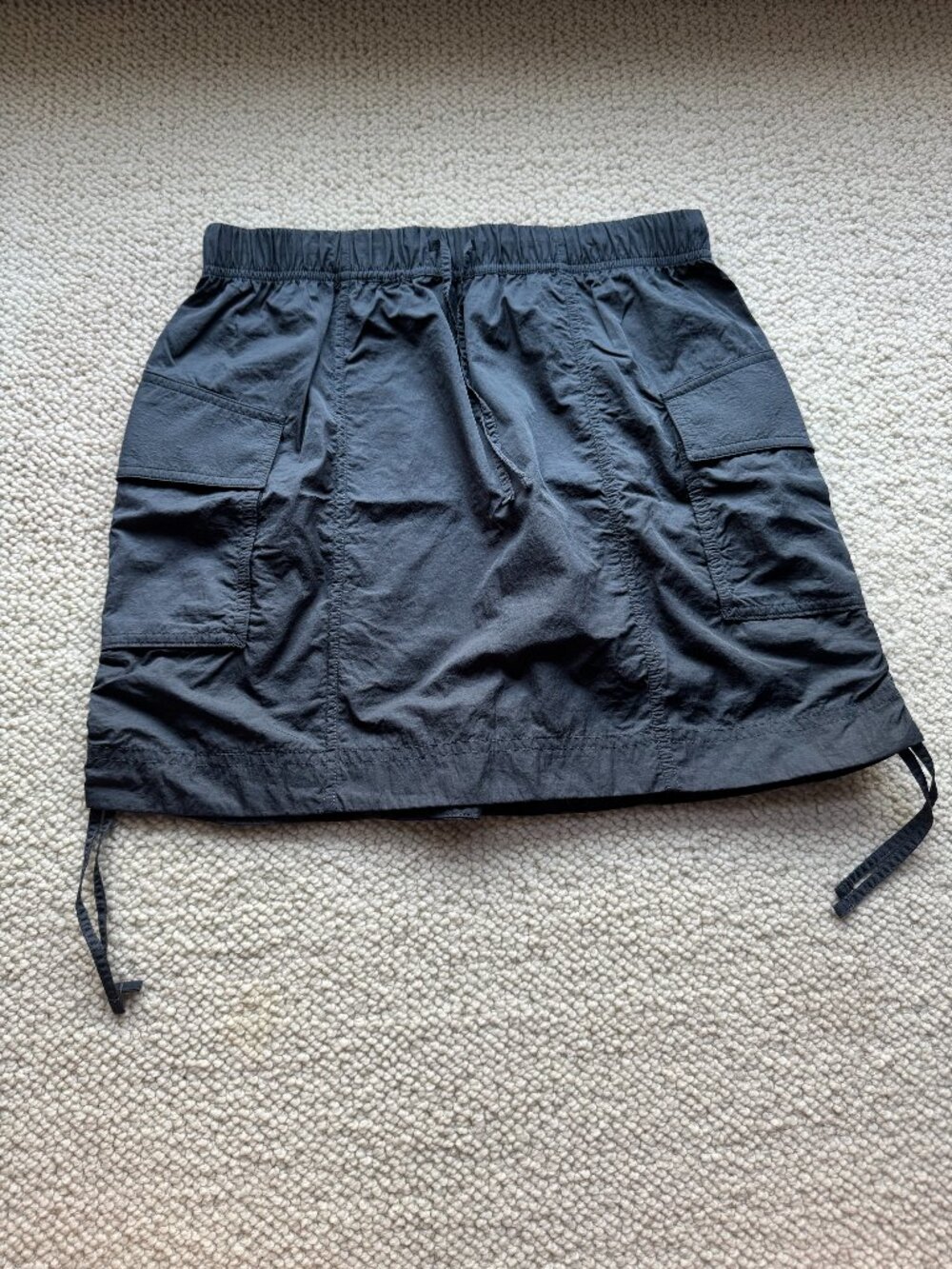 Lululemon Nylon Cargo Mini Skirt Oil Gray Athletic Pocket Skirt Size Medium